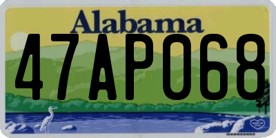 AL license plate 47AP068
