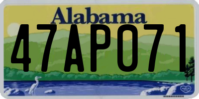 AL license plate 47AP071
