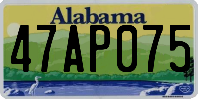 AL license plate 47AP075
