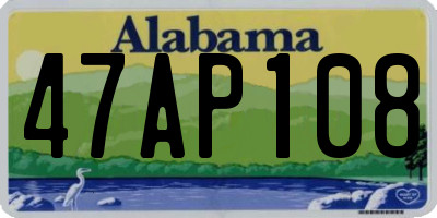 AL license plate 47AP108