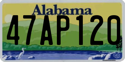 AL license plate 47AP120