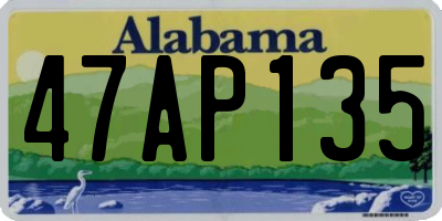 AL license plate 47AP135