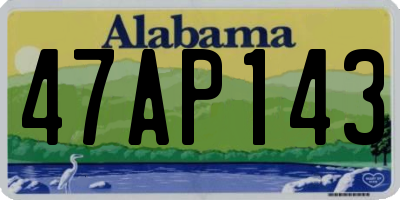AL license plate 47AP143