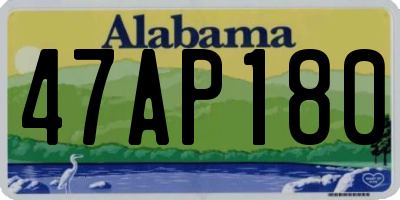 AL license plate 47AP180