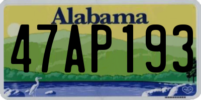 AL license plate 47AP193