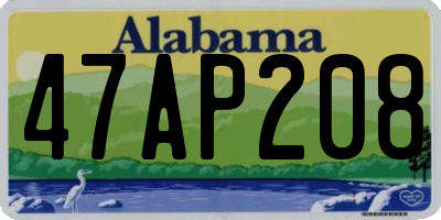 AL license plate 47AP208