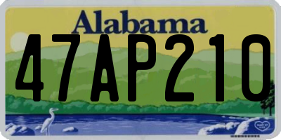 AL license plate 47AP210