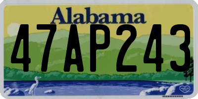 AL license plate 47AP243