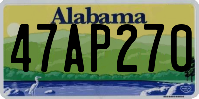 AL license plate 47AP270