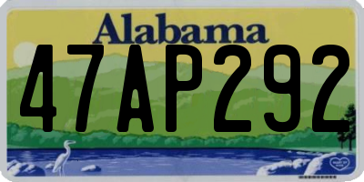 AL license plate 47AP292