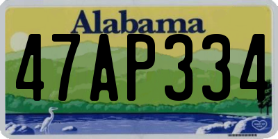 AL license plate 47AP334