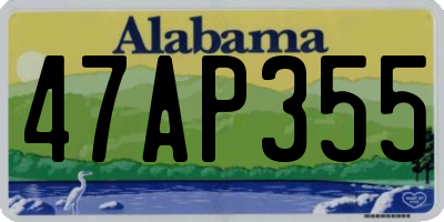 AL license plate 47AP355