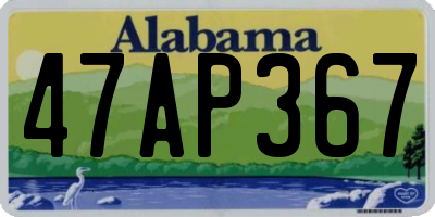 AL license plate 47AP367
