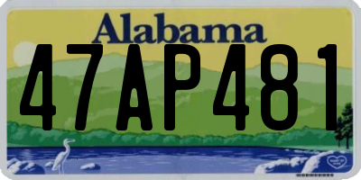 AL license plate 47AP481