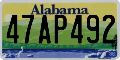 AL license plate 47AP492