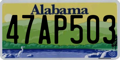AL license plate 47AP503