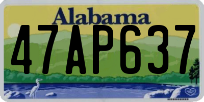 AL license plate 47AP637