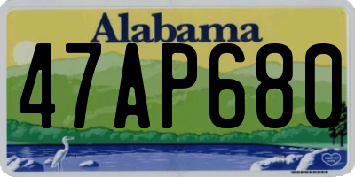 AL license plate 47AP680