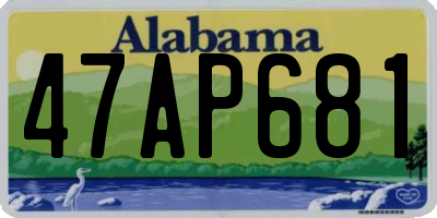 AL license plate 47AP681