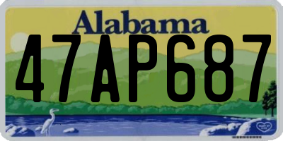 AL license plate 47AP687