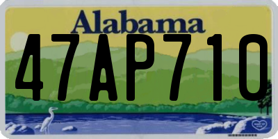 AL license plate 47AP710