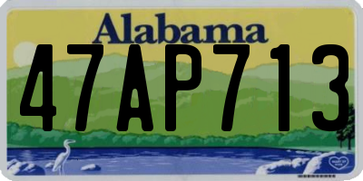 AL license plate 47AP713