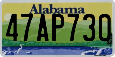 AL license plate 47AP730