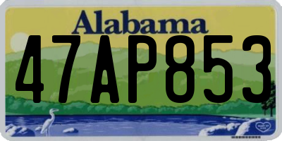 AL license plate 47AP853