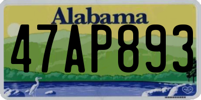 AL license plate 47AP893