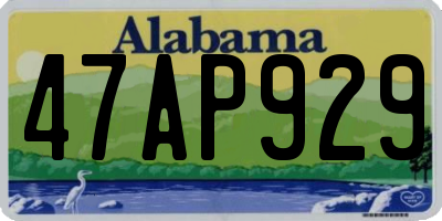 AL license plate 47AP929