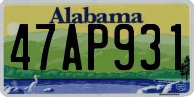 AL license plate 47AP931