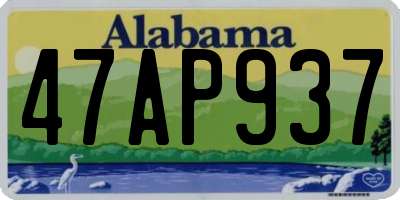 AL license plate 47AP937