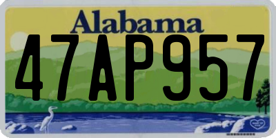 AL license plate 47AP957