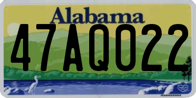 AL license plate 47AQ022