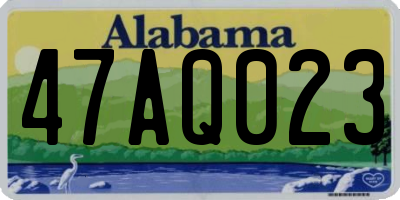 AL license plate 47AQ023