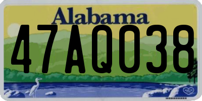 AL license plate 47AQ038