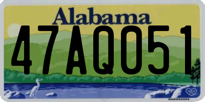 AL license plate 47AQ051