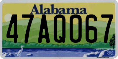 AL license plate 47AQ067