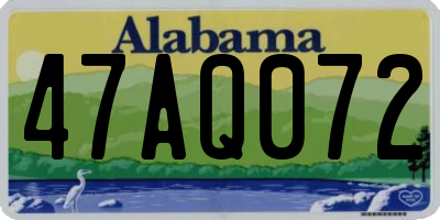 AL license plate 47AQ072
