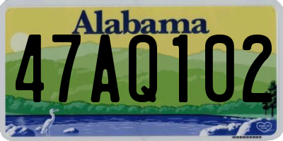 AL license plate 47AQ102