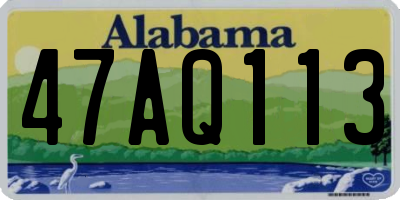 AL license plate 47AQ113