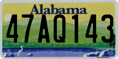 AL license plate 47AQ143