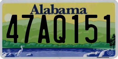 AL license plate 47AQ151