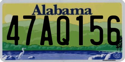 AL license plate 47AQ156