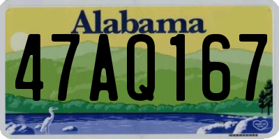 AL license plate 47AQ167