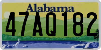 AL license plate 47AQ182