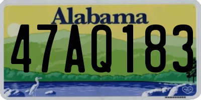 AL license plate 47AQ183