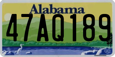 AL license plate 47AQ189