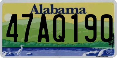 AL license plate 47AQ190