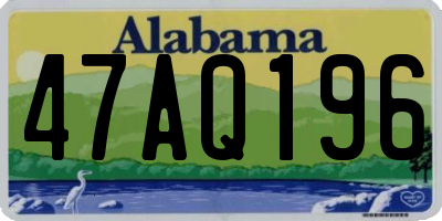 AL license plate 47AQ196